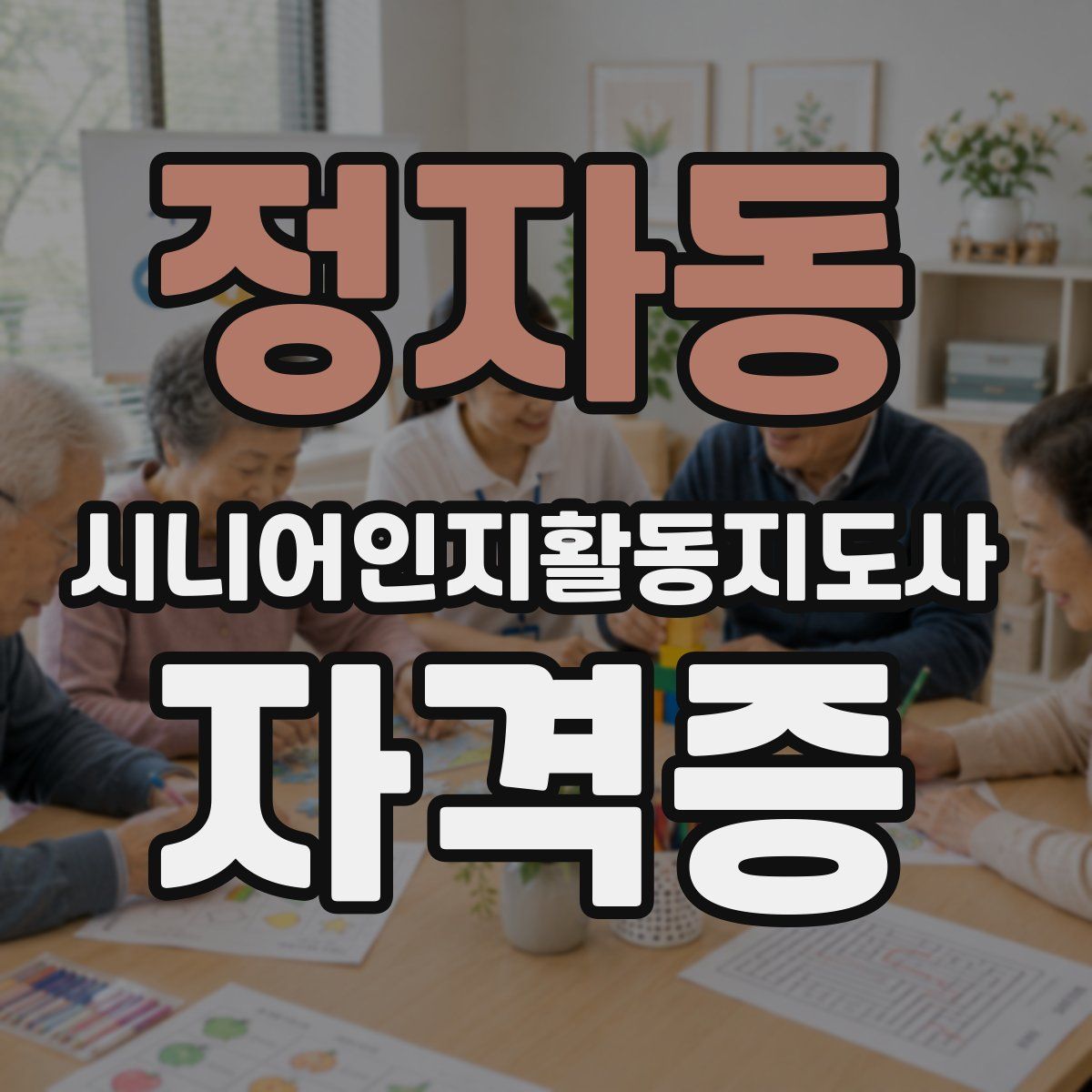정자동 시니어인지활동지도사 자격증