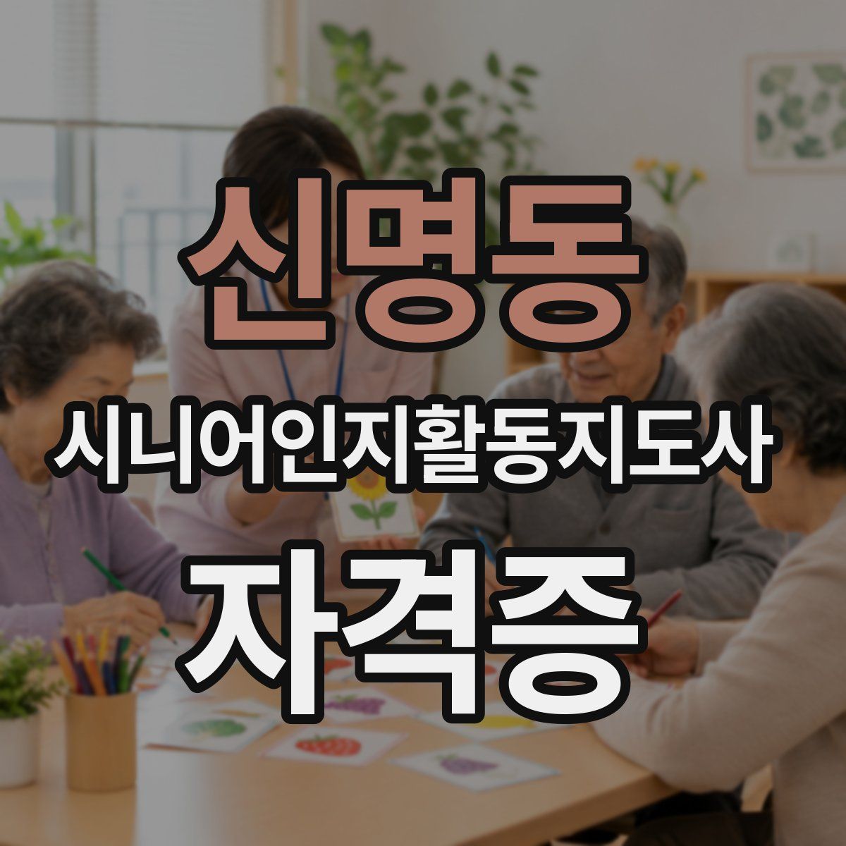 신명동 시니어인지활동지도사 자격증