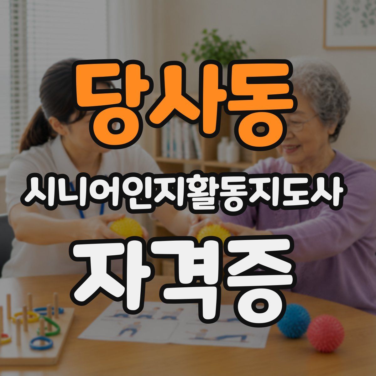 당사동 시니어인지활동지도사 자격증