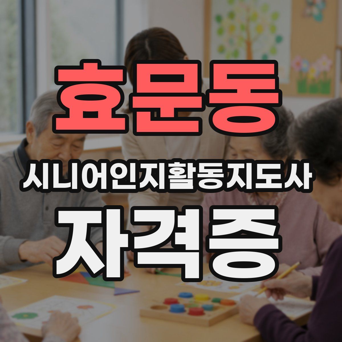 효문동 시니어인지활동지도사 자격증