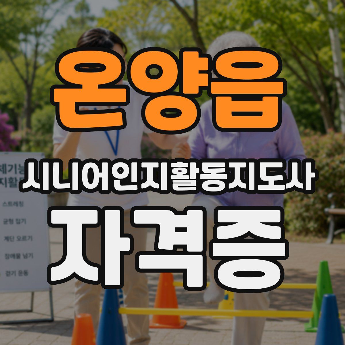 온양읍 시니어인지활동지도사 자격증