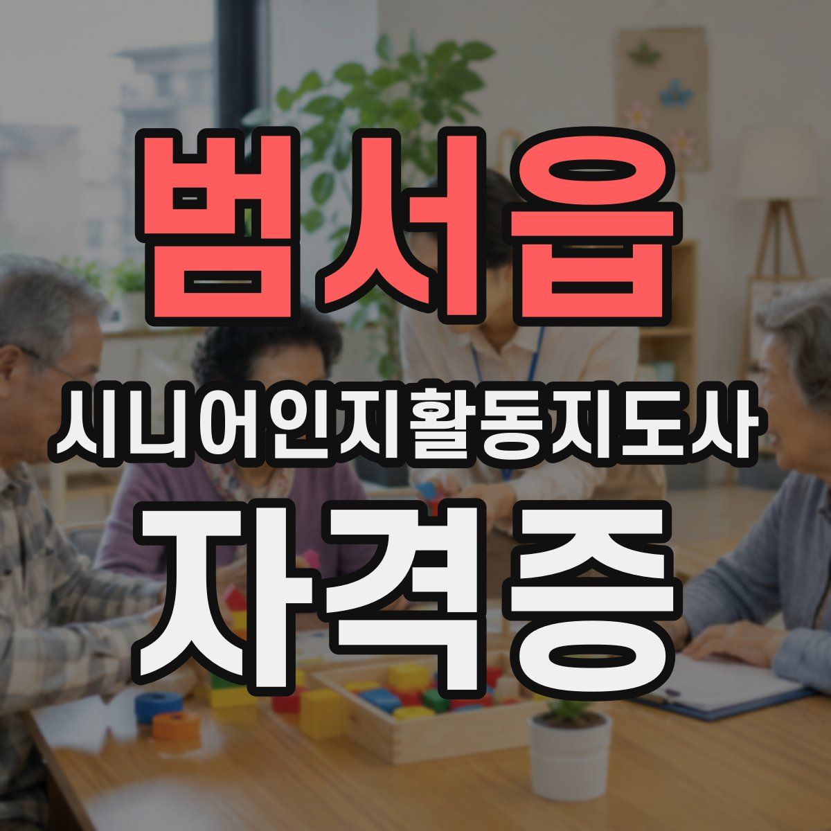 범서읍 시니어인지활동지도사 자격증