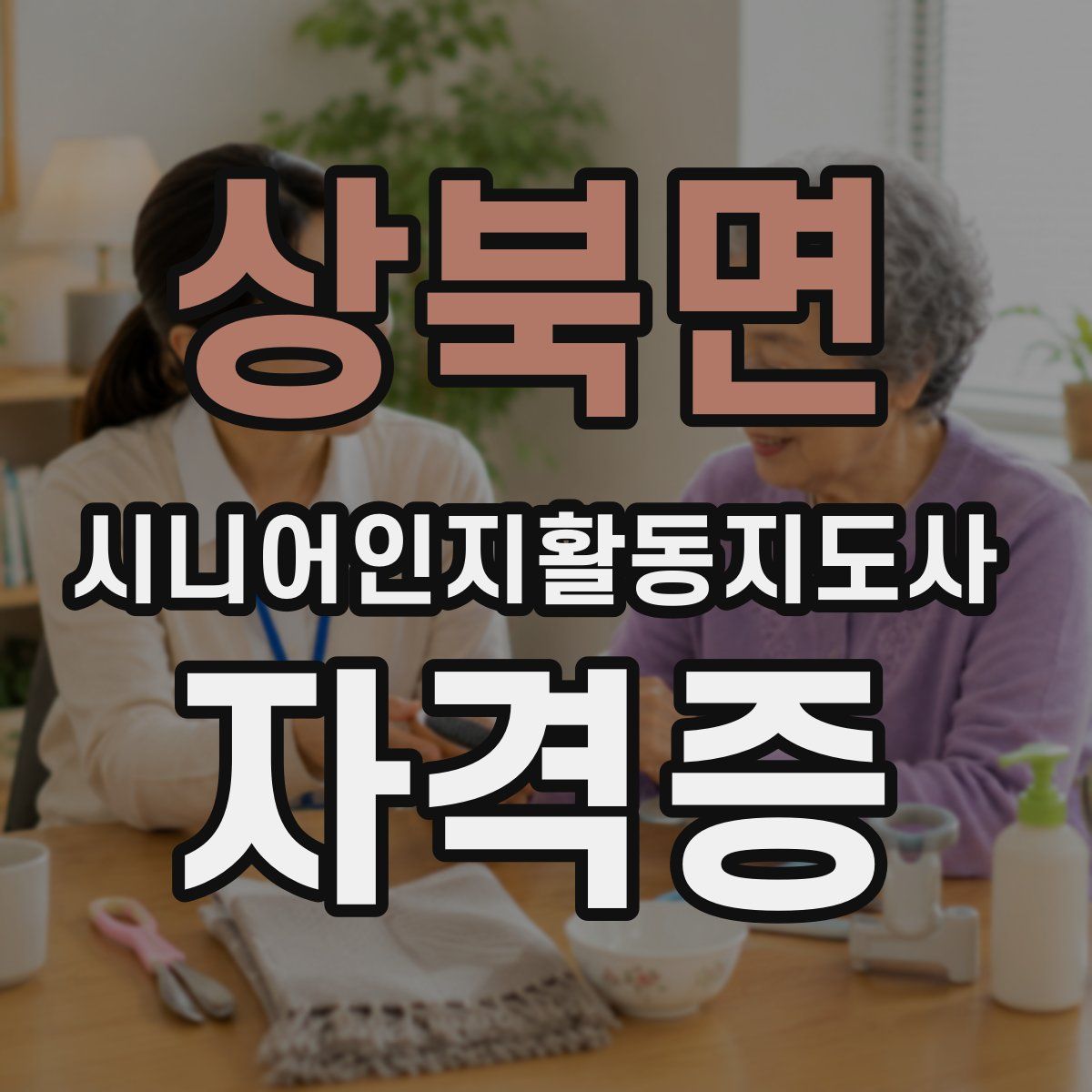 상북면 시니어인지활동지도사 자격증