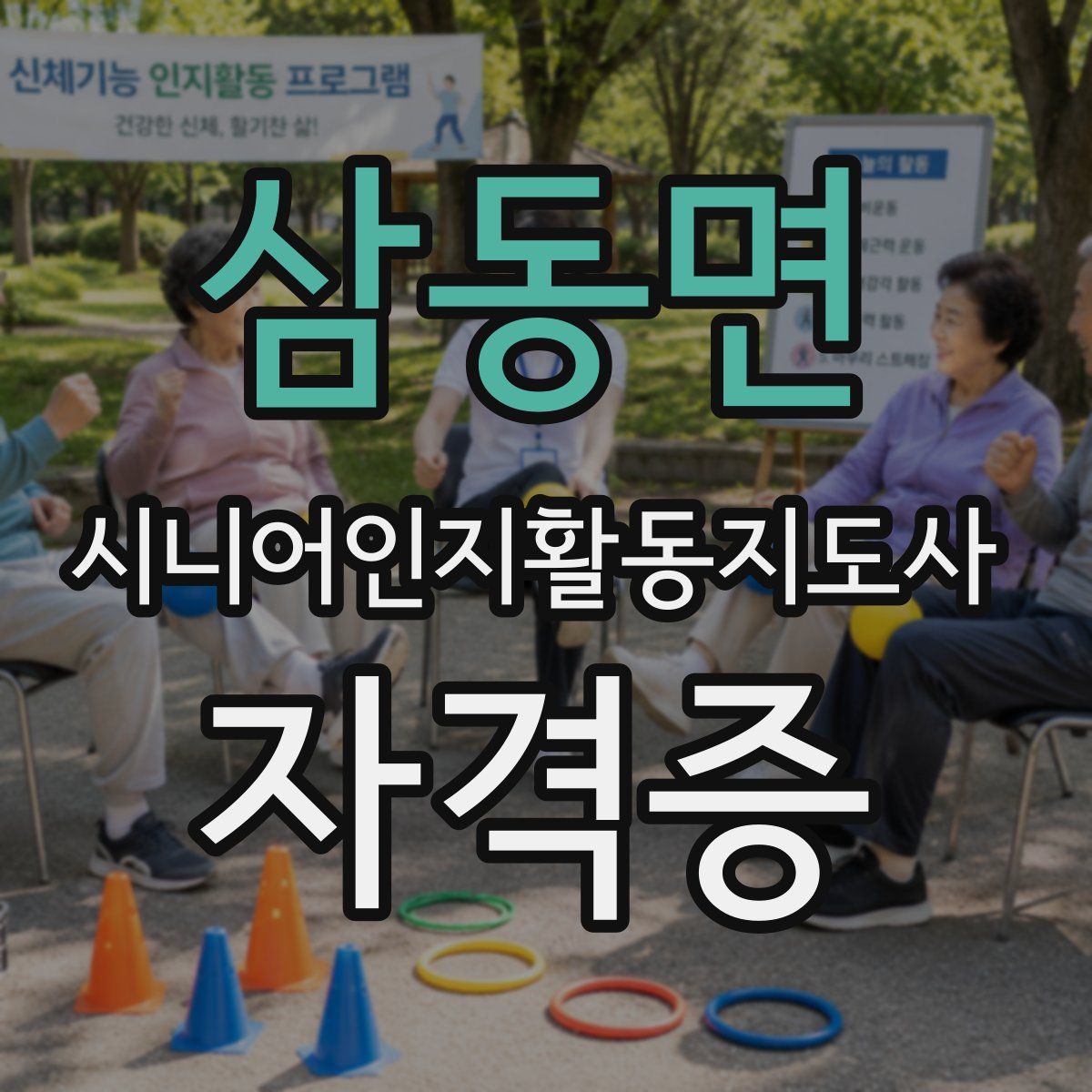 삼동면 시니어인지활동지도사 자격증
