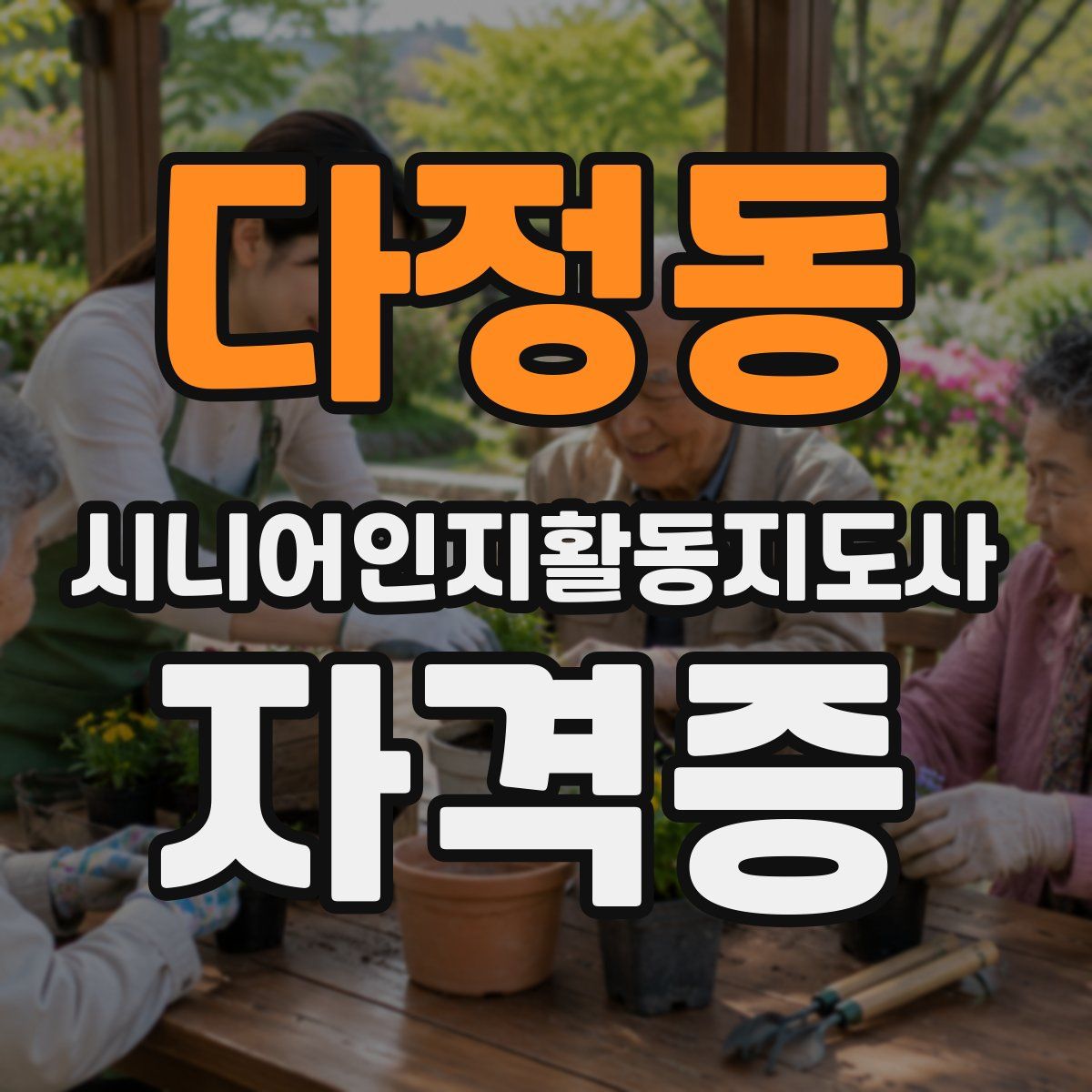 다정동 시니어인지활동지도사 자격증