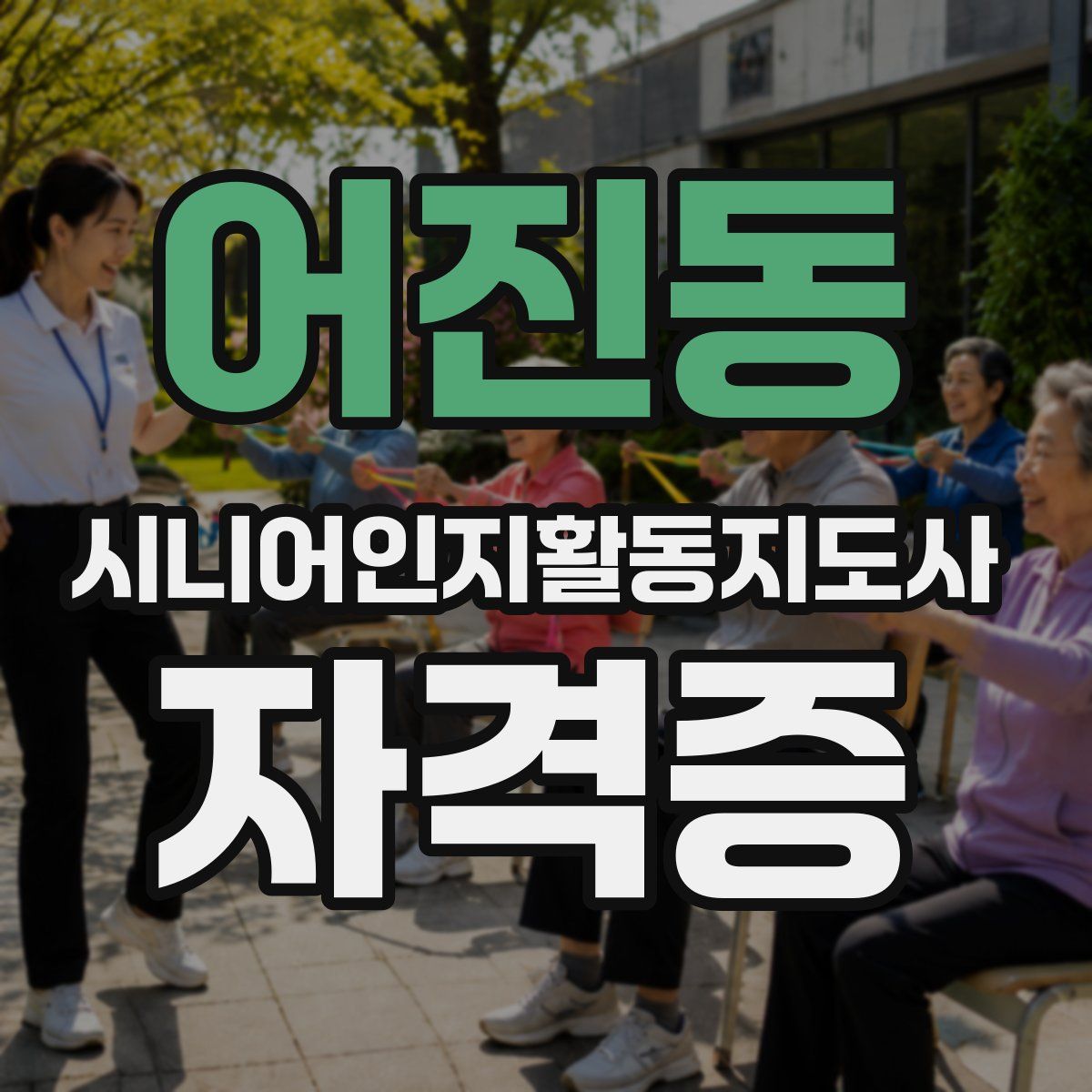 어진동 시니어인지활동지도사 자격증