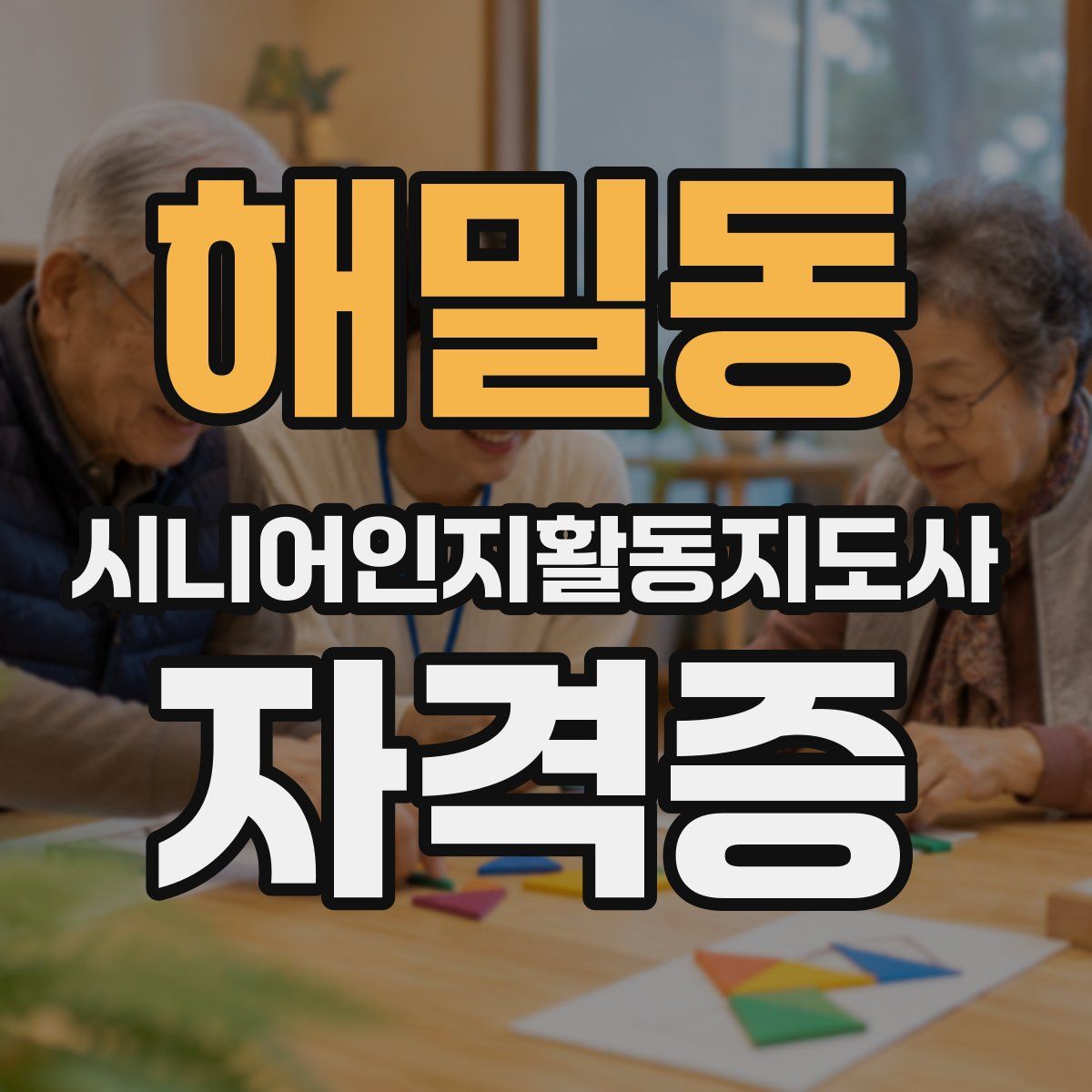 해밀동 시니어인지활동지도사 자격증