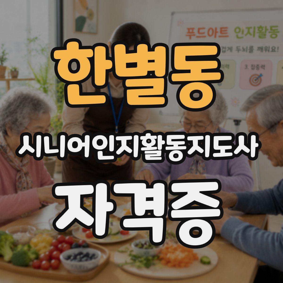 한별동 시니어인지활동지도사 자격증
