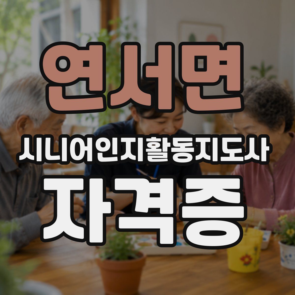 연서면 시니어인지활동지도사 자격증