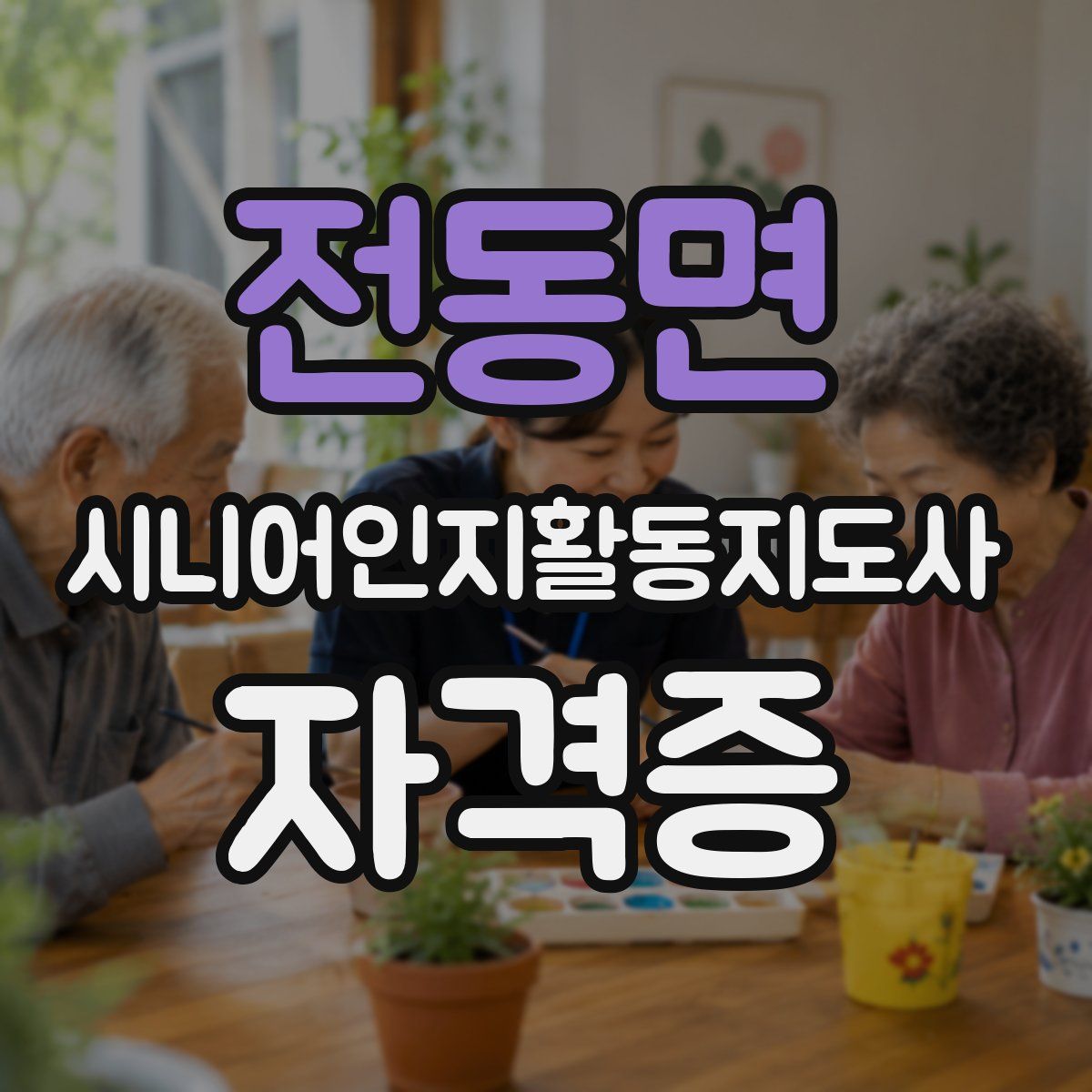 전동면 시니어인지활동지도사 자격증