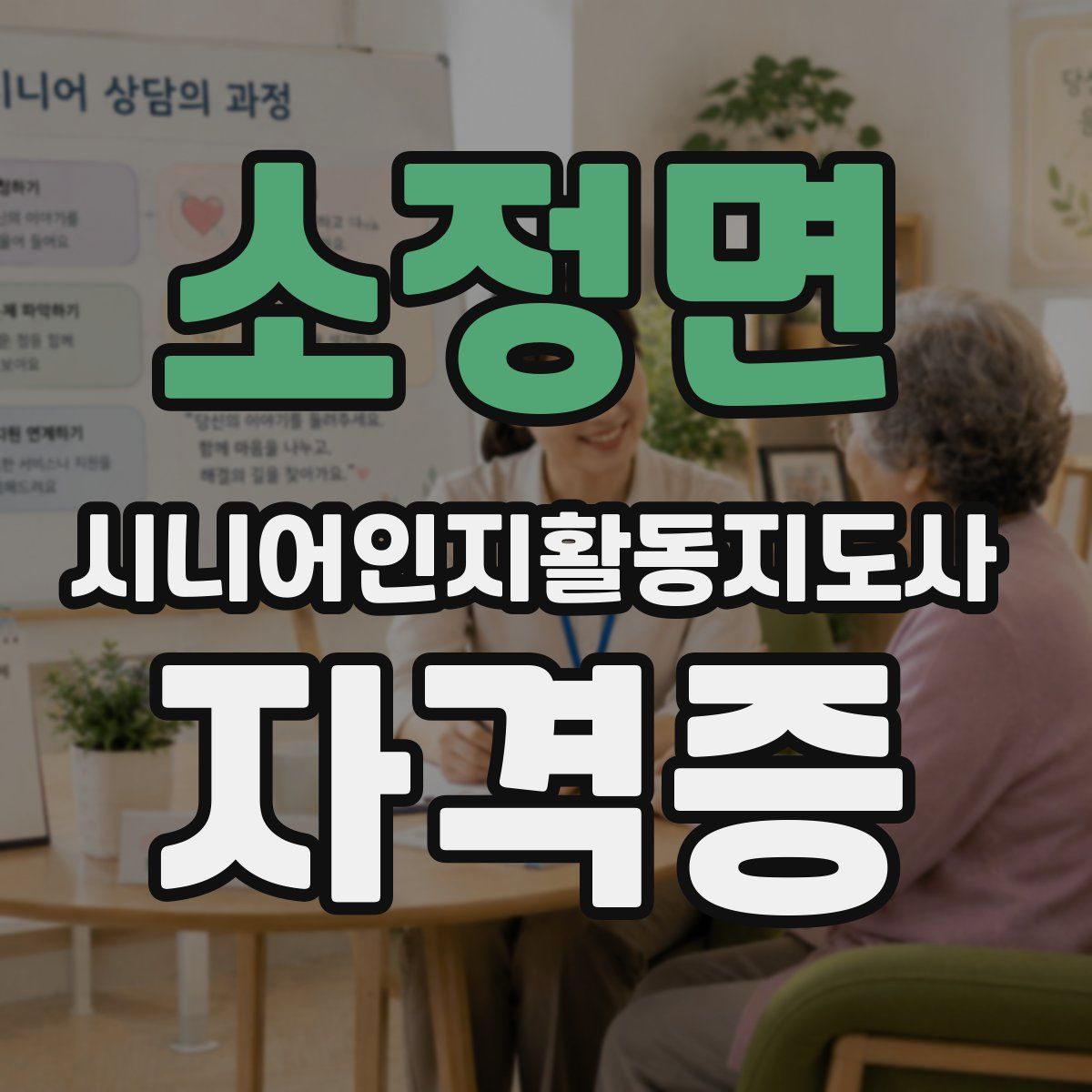 소정면 시니어인지활동지도사 자격증