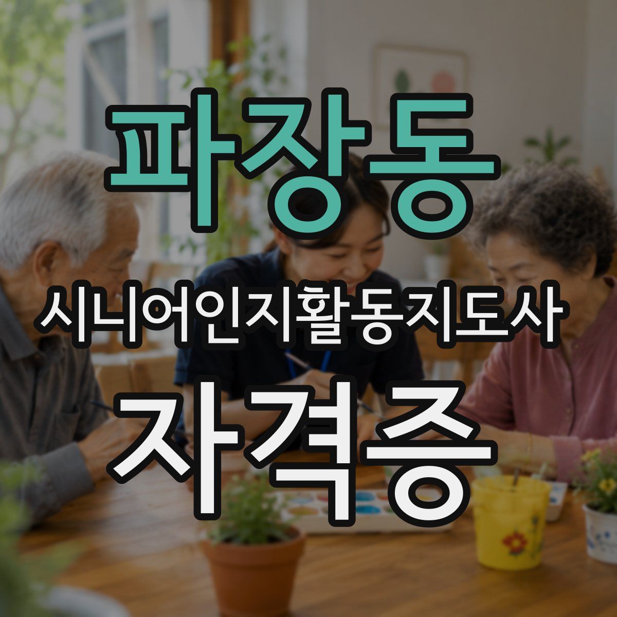파장동 시니어인지활동지도사 자격증