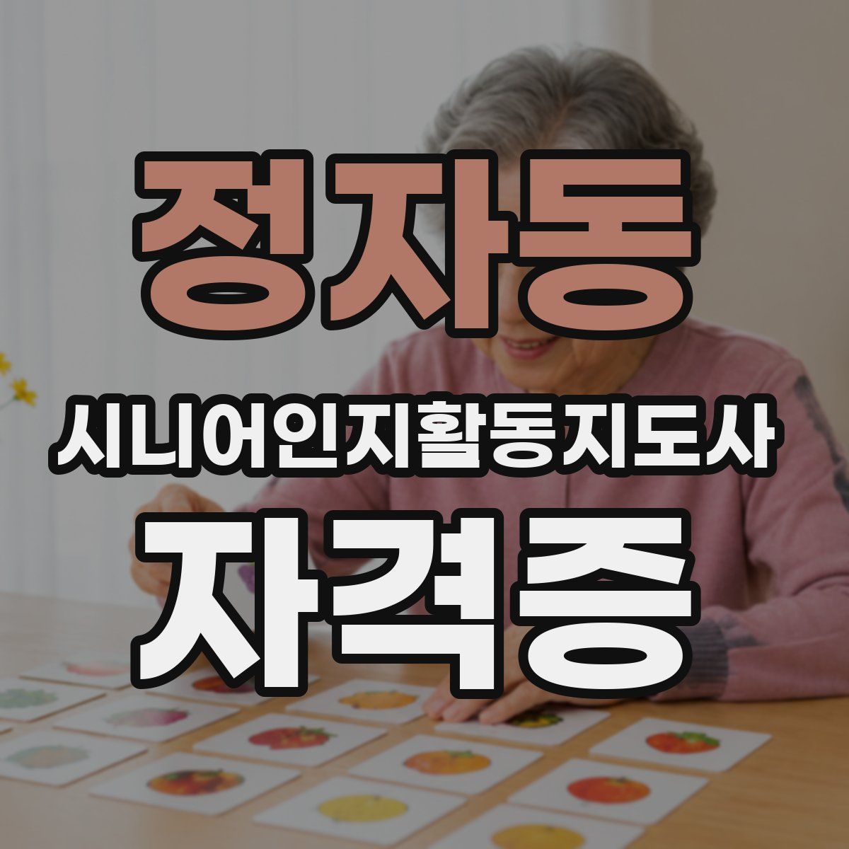 정자동 시니어인지활동지도사 자격증
