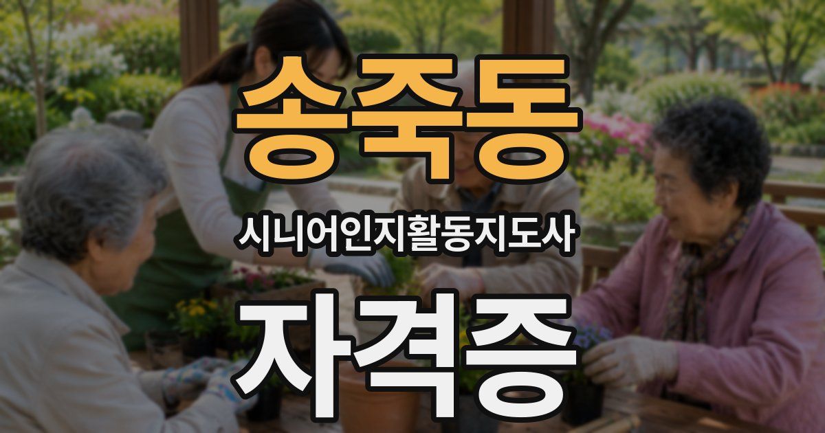 송죽동 시니어인지활동지도사 자격증