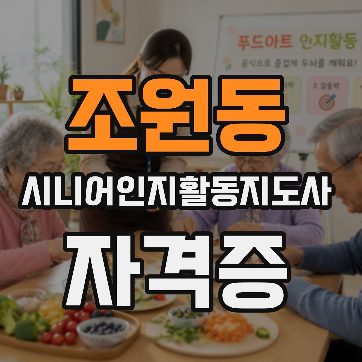 조원동 시니어인지활동지도사 자격증
