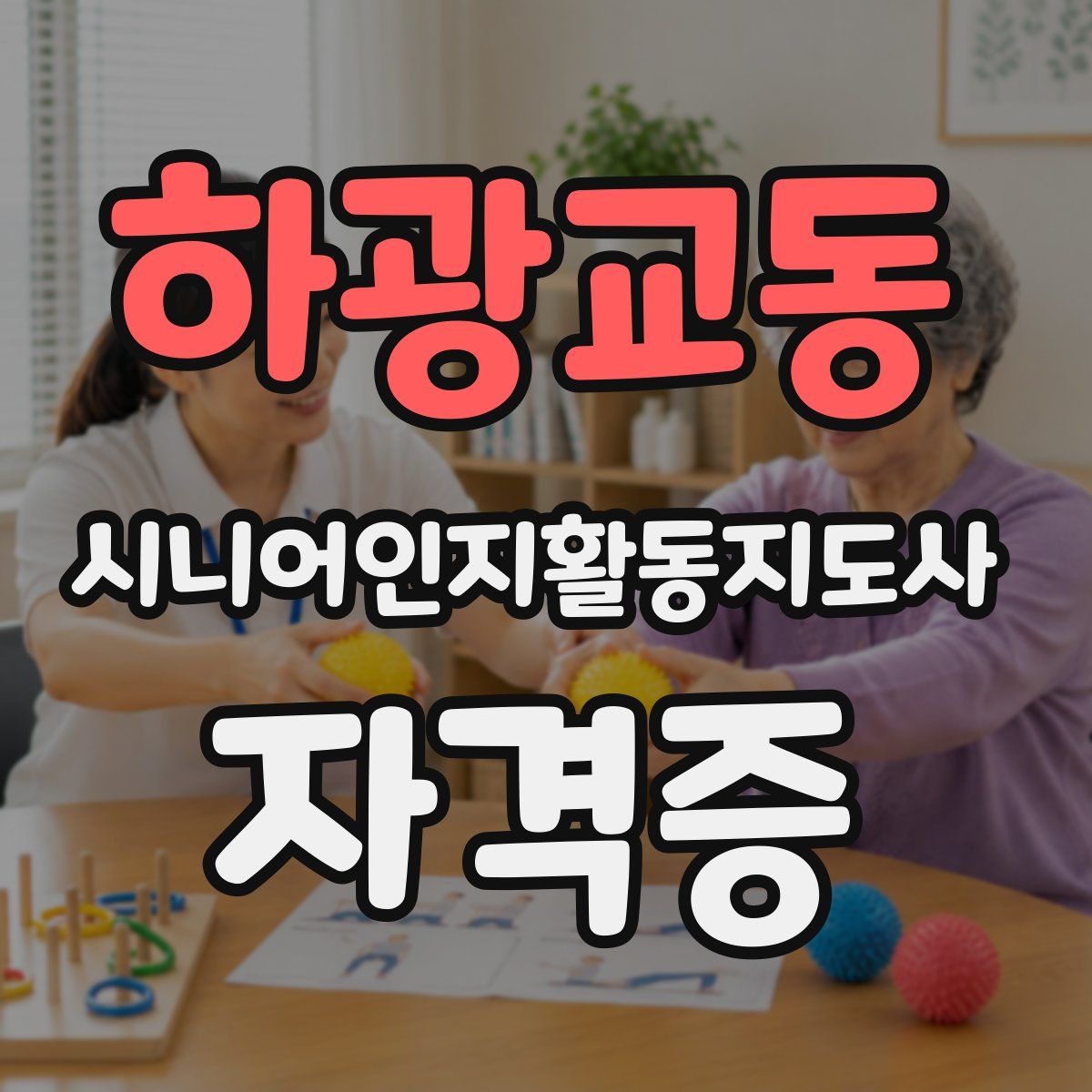 하광교동 시니어인지활동지도사 자격증