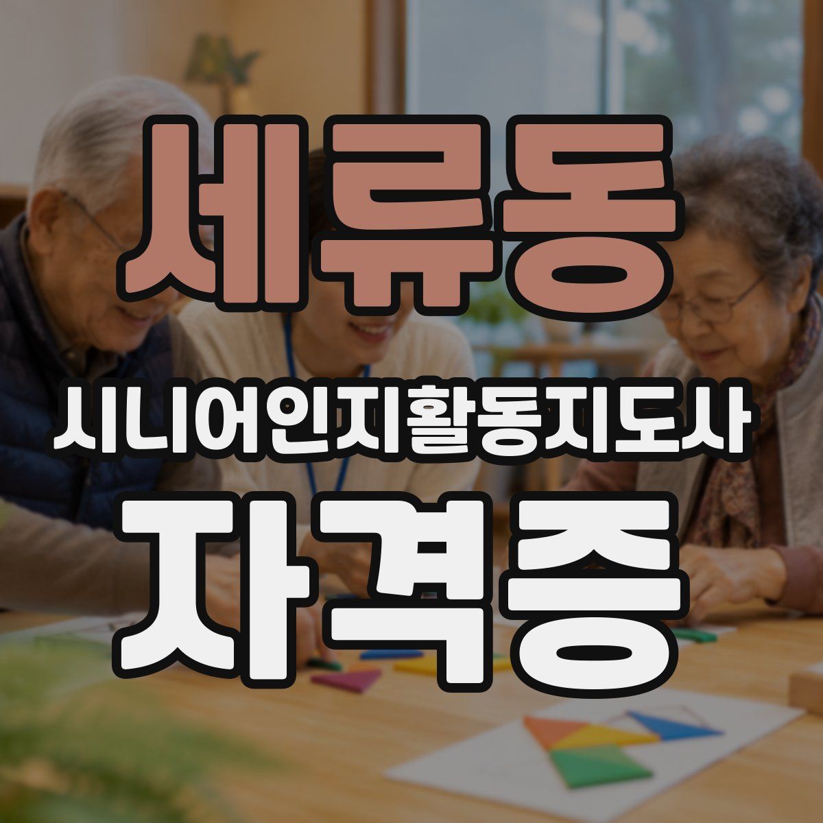 세류동 시니어인지활동지도사 자격증