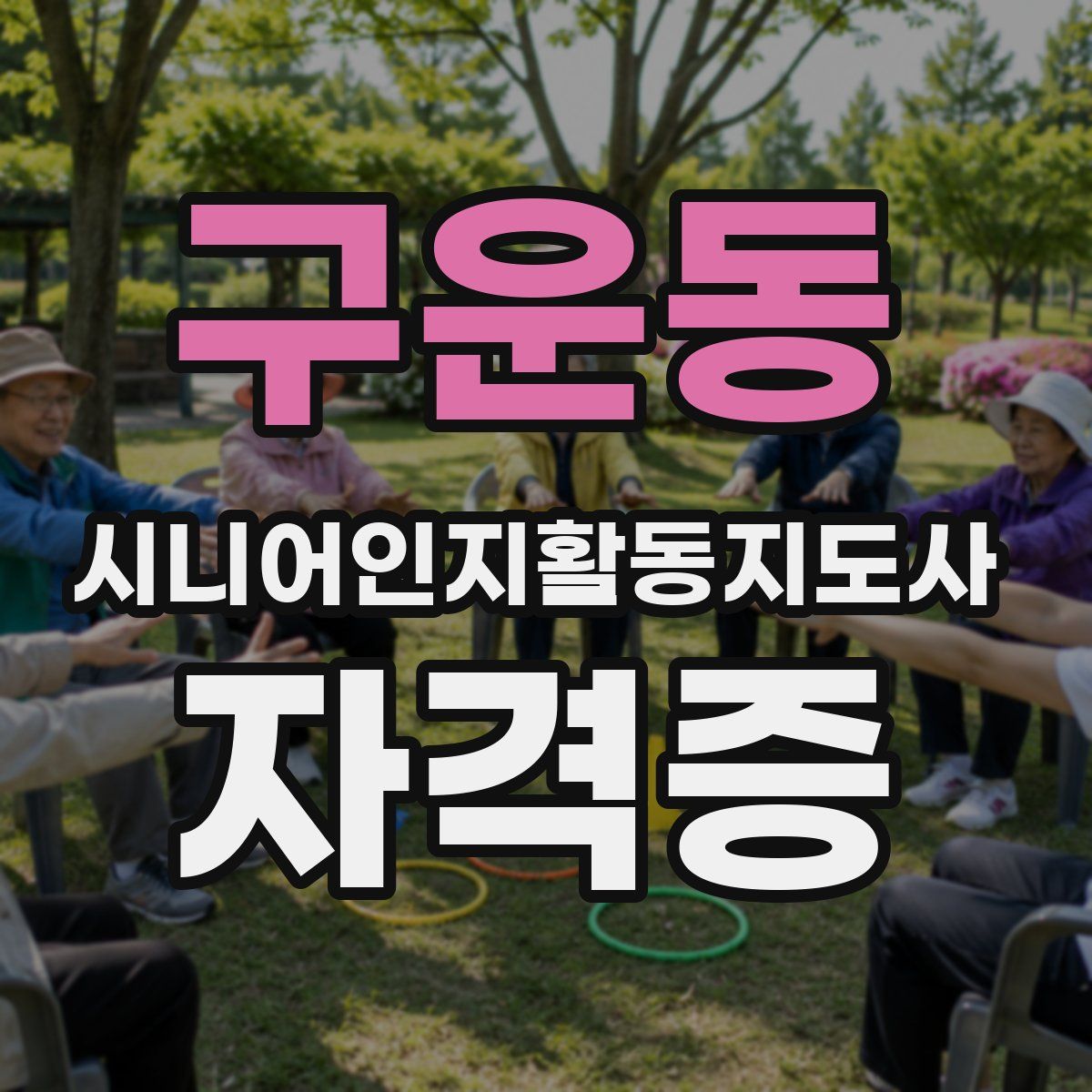 구운동 시니어인지활동지도사 자격증