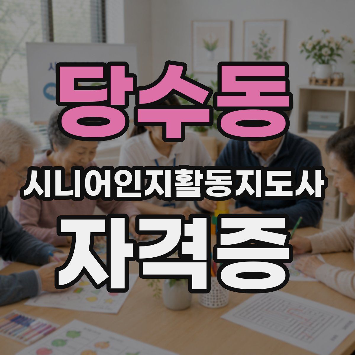 당수동 시니어인지활동지도사 자격증