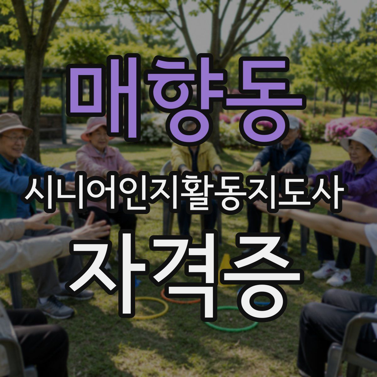 매향동 시니어인지활동지도사 자격증