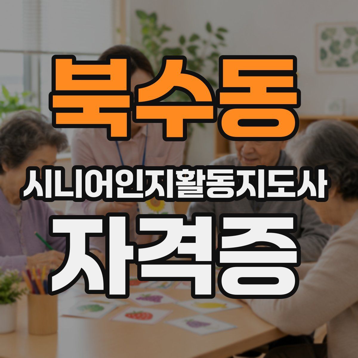 북수동 시니어인지활동지도사 자격증