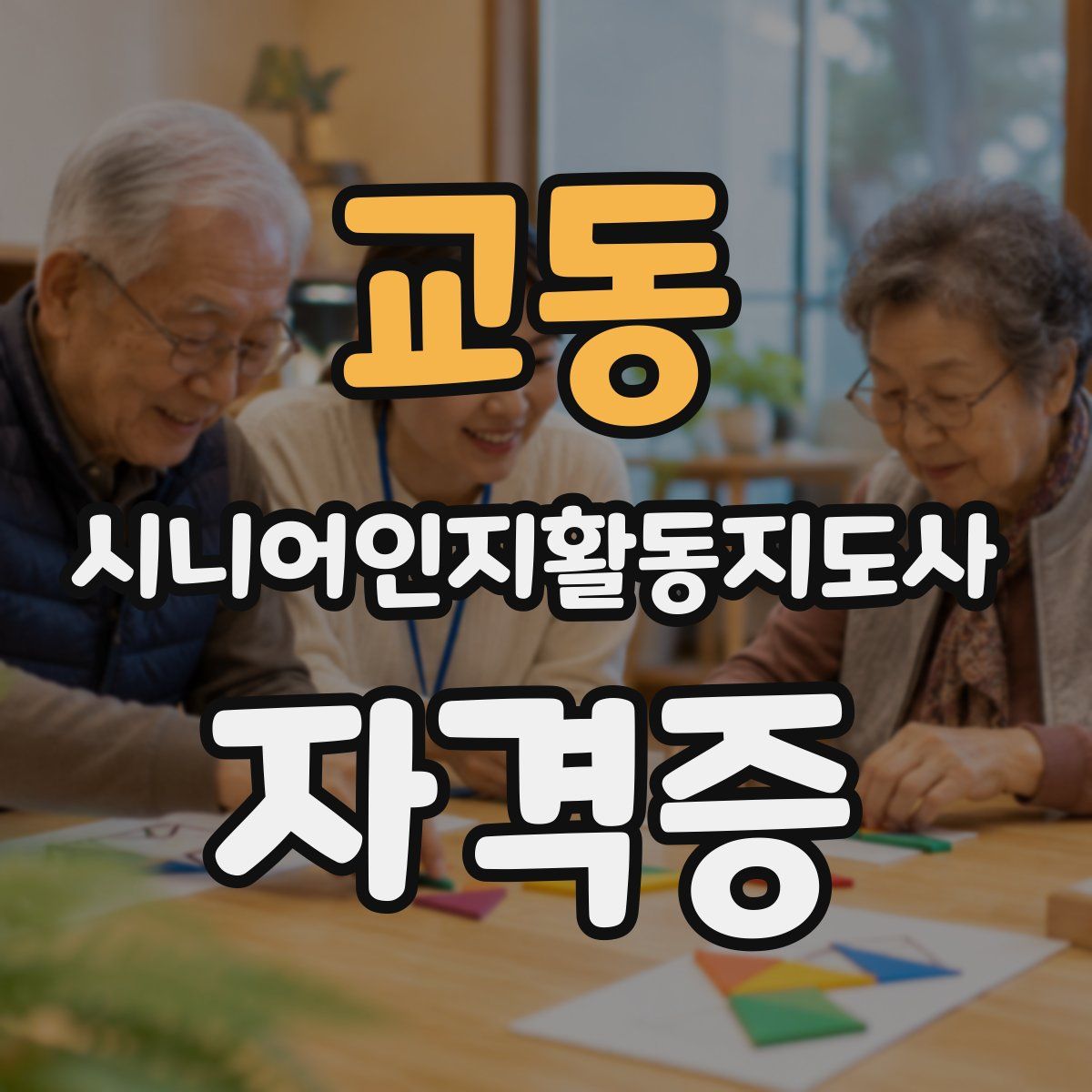 교동 시니어인지활동지도사 자격증