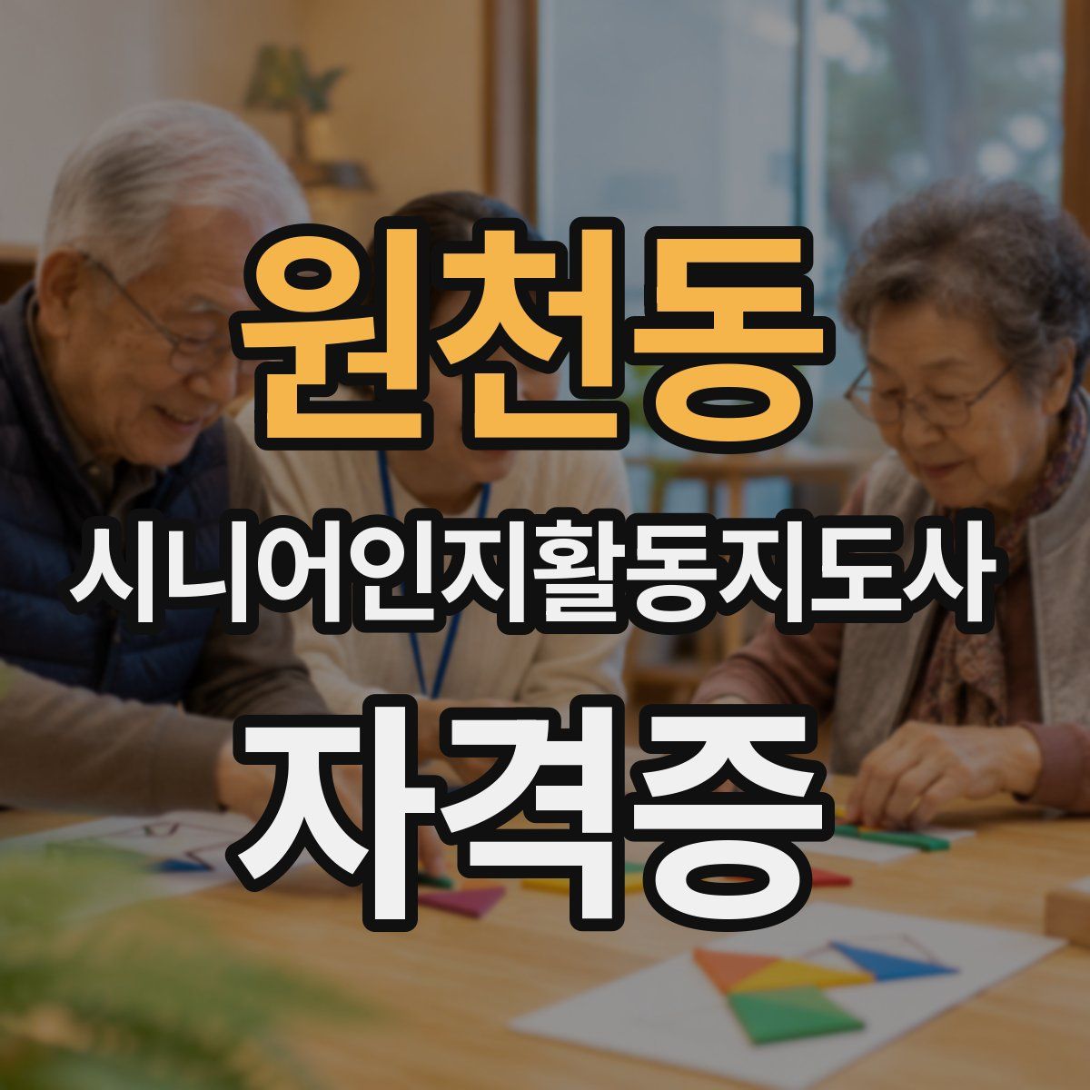원천동 시니어인지활동지도사 자격증