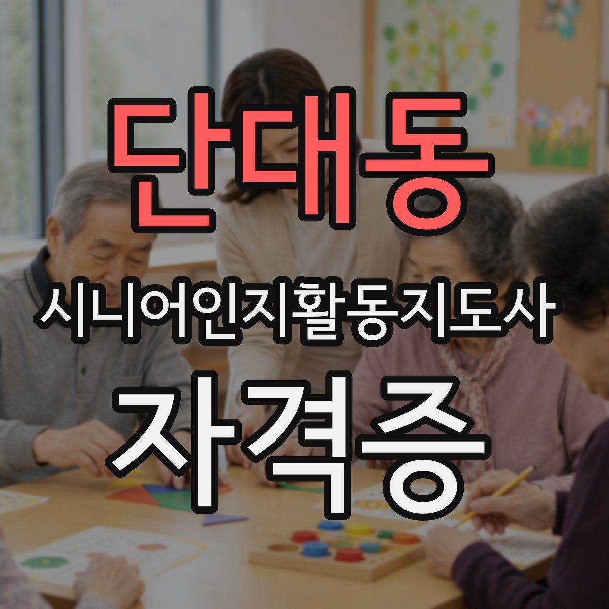 단대동 시니어인지활동지도사 자격증