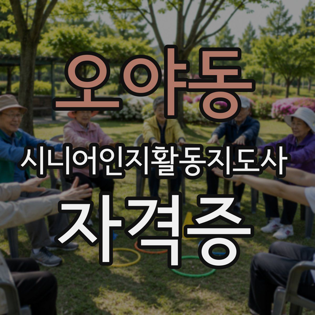 오야동 시니어인지활동지도사 자격증