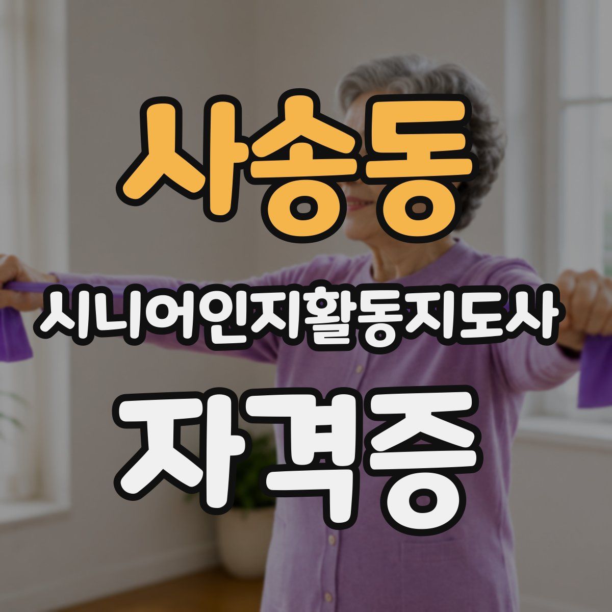사송동 시니어인지활동지도사 자격증