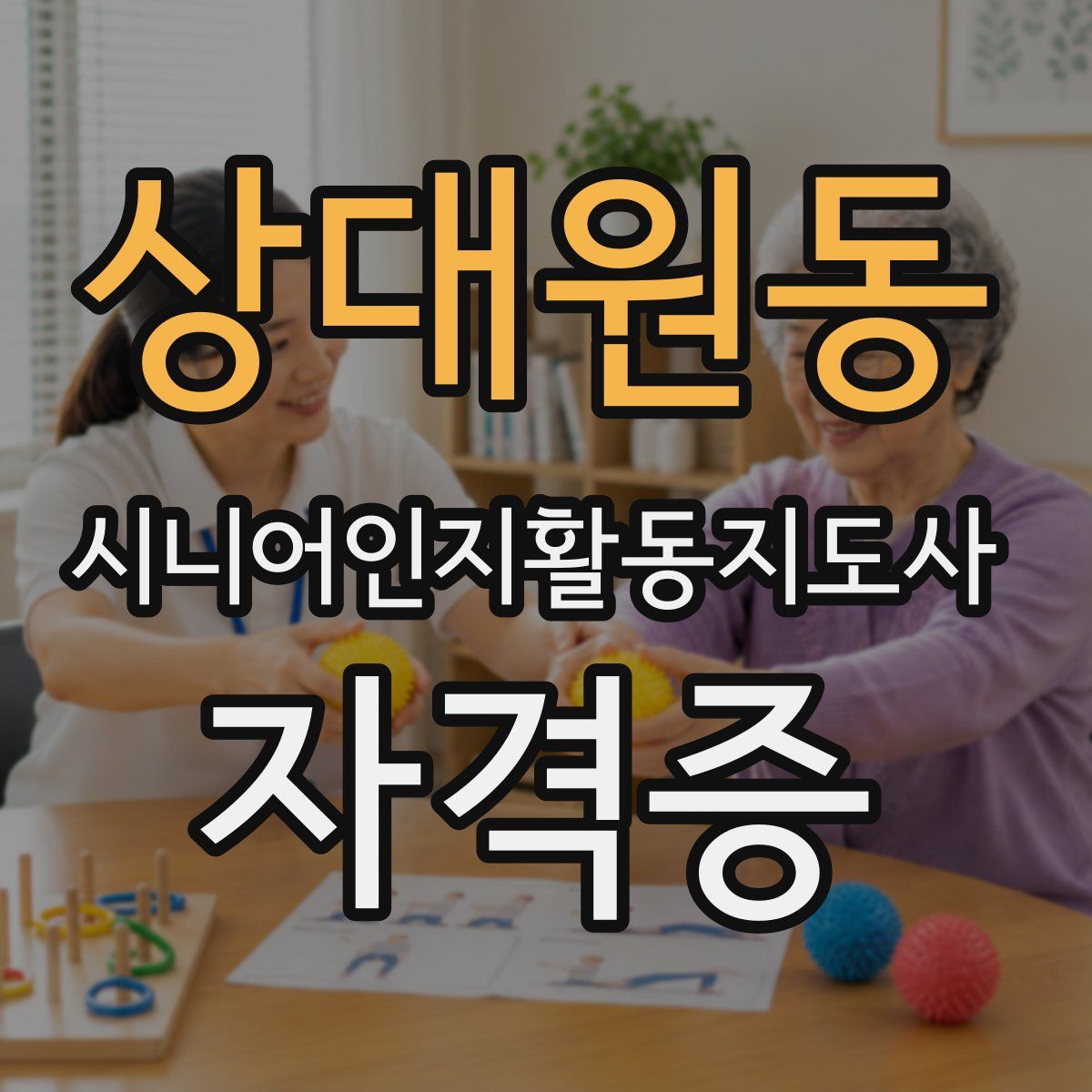 상대원동 시니어인지활동지도사 자격증