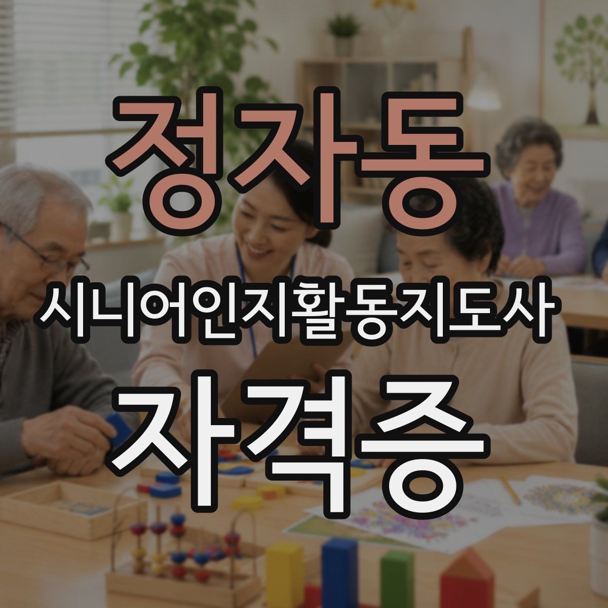 정자동 시니어인지활동지도사 자격증