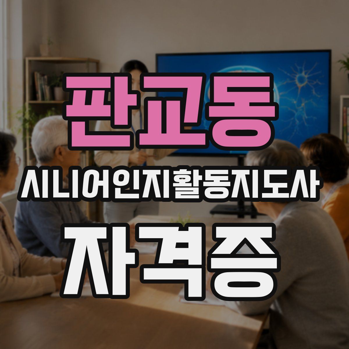 판교동 시니어인지활동지도사 자격증