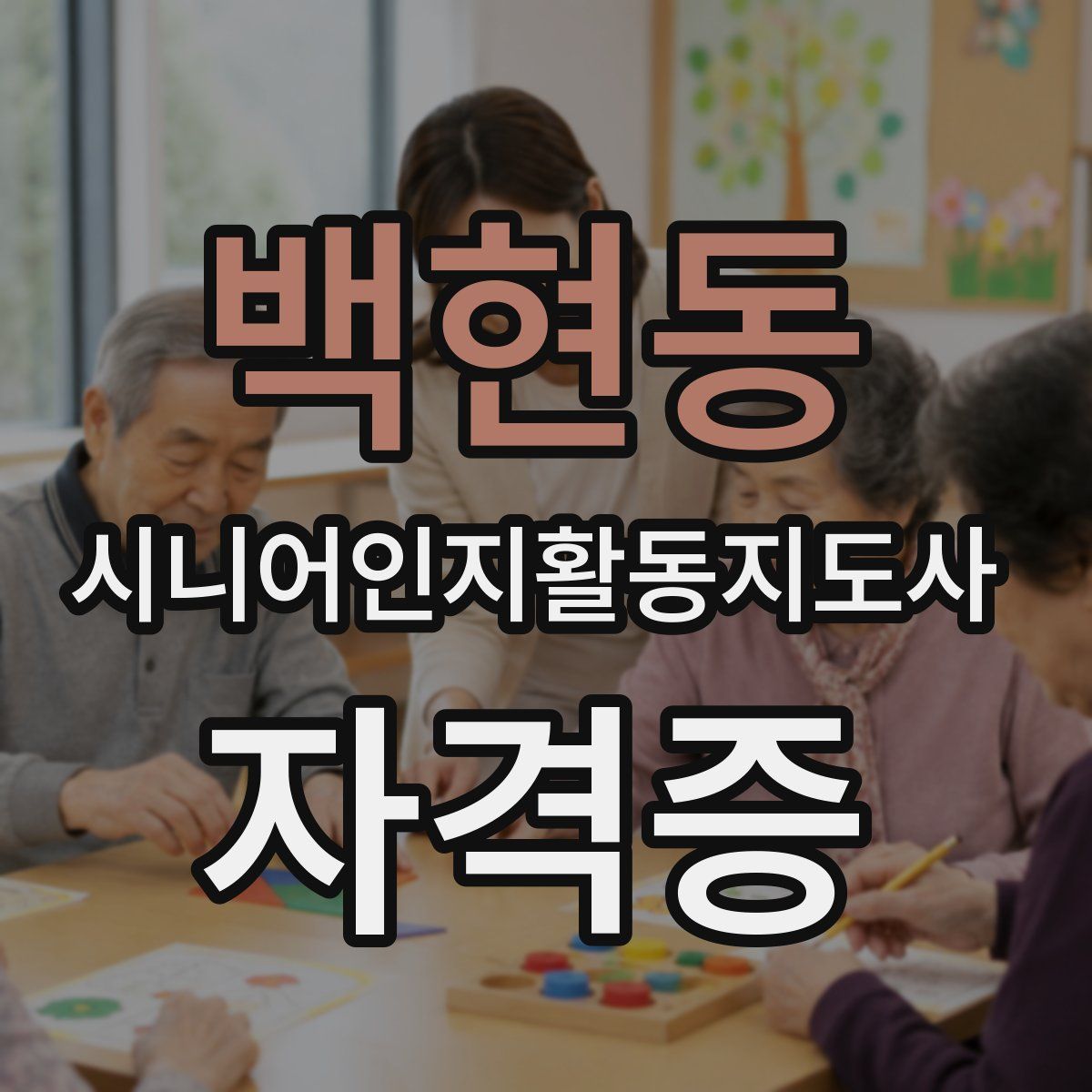 백현동 시니어인지활동지도사 자격증