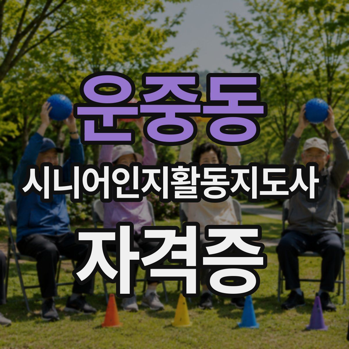 운중동 시니어인지활동지도사 자격증