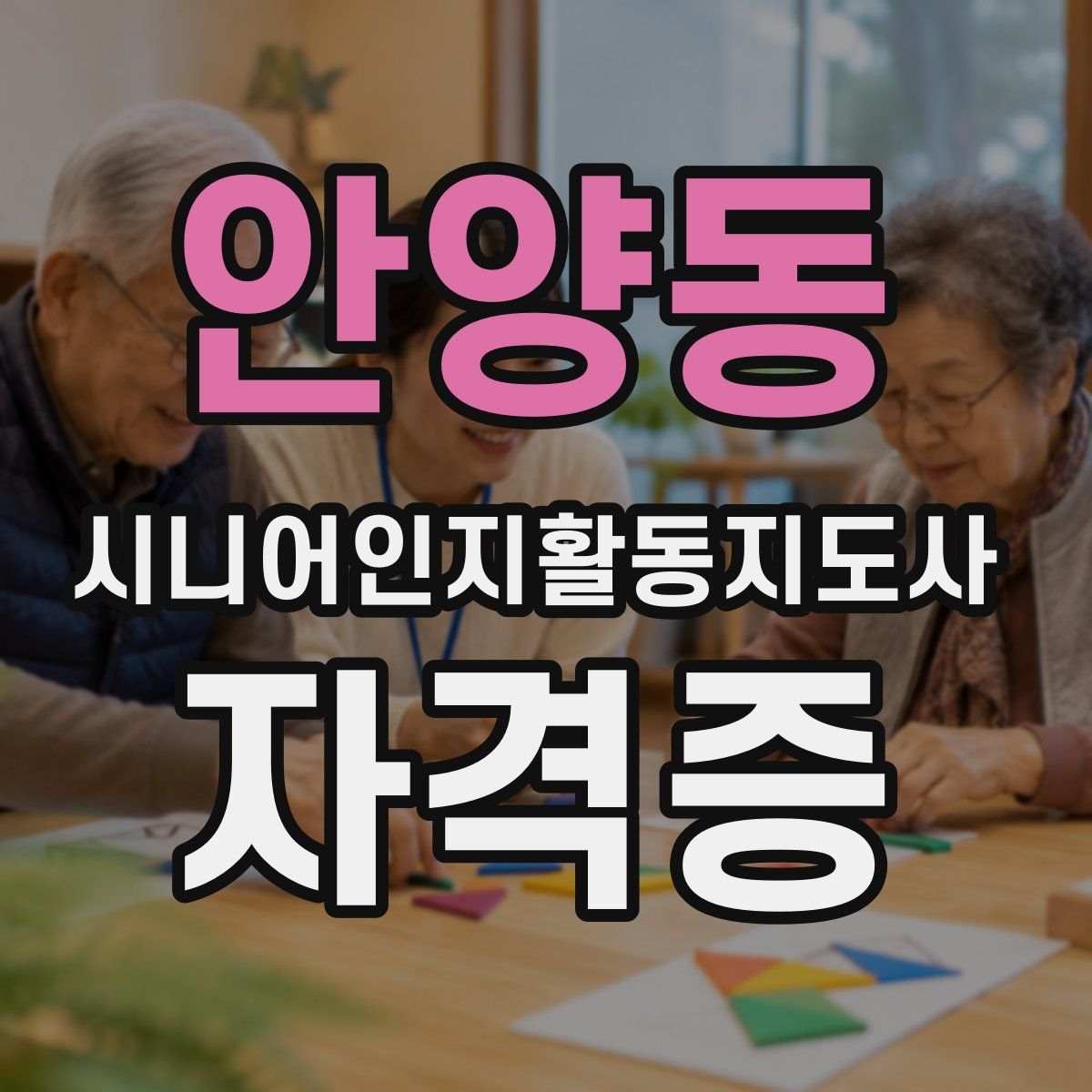 안양동 시니어인지활동지도사 자격증