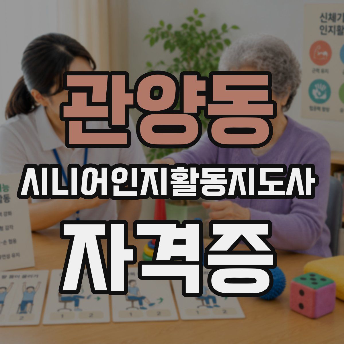 관양동 시니어인지활동지도사 자격증