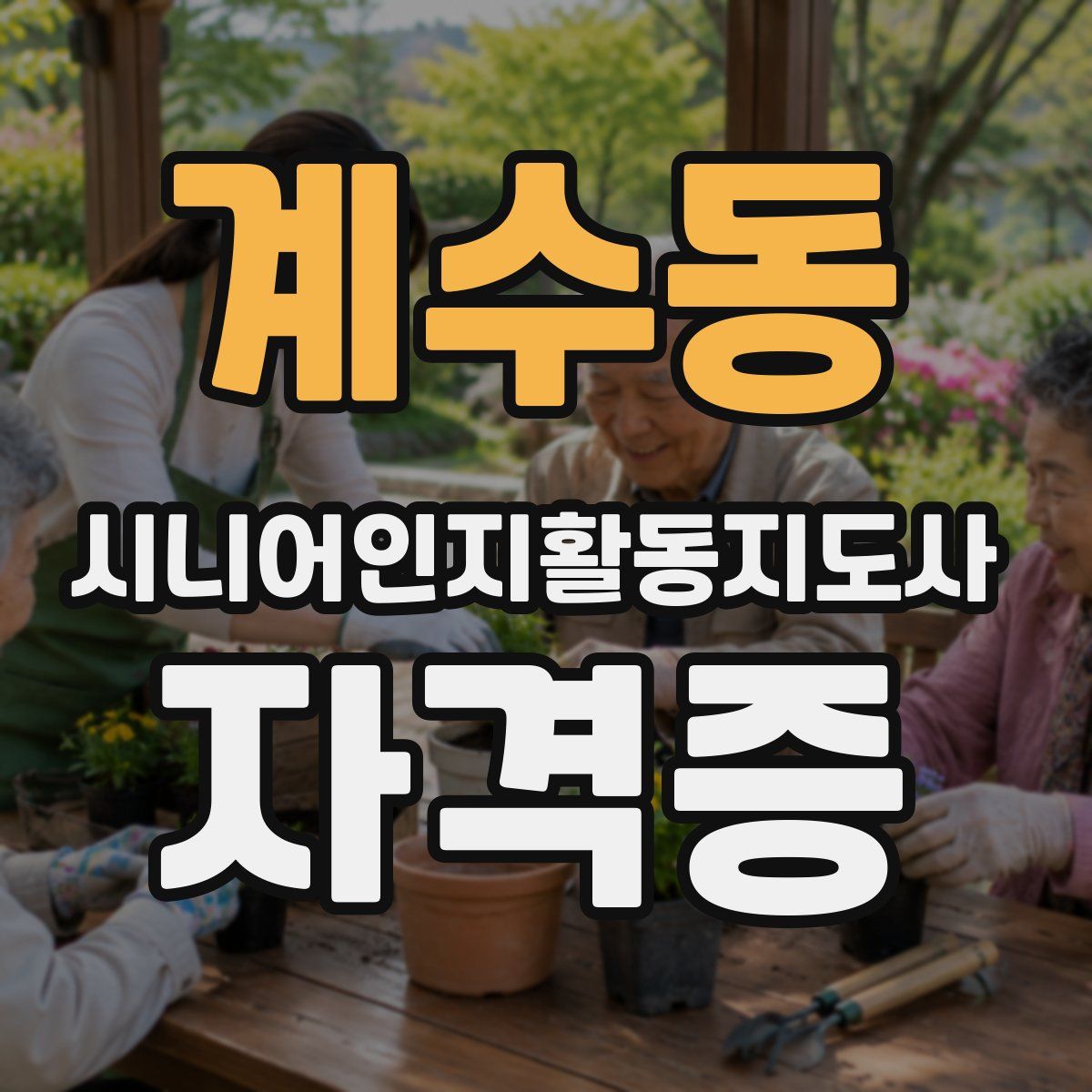 계수동 시니어인지활동지도사 자격증