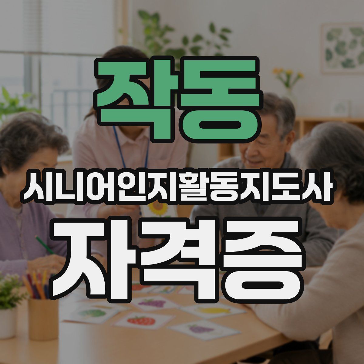 작동 시니어인지활동지도사 자격증