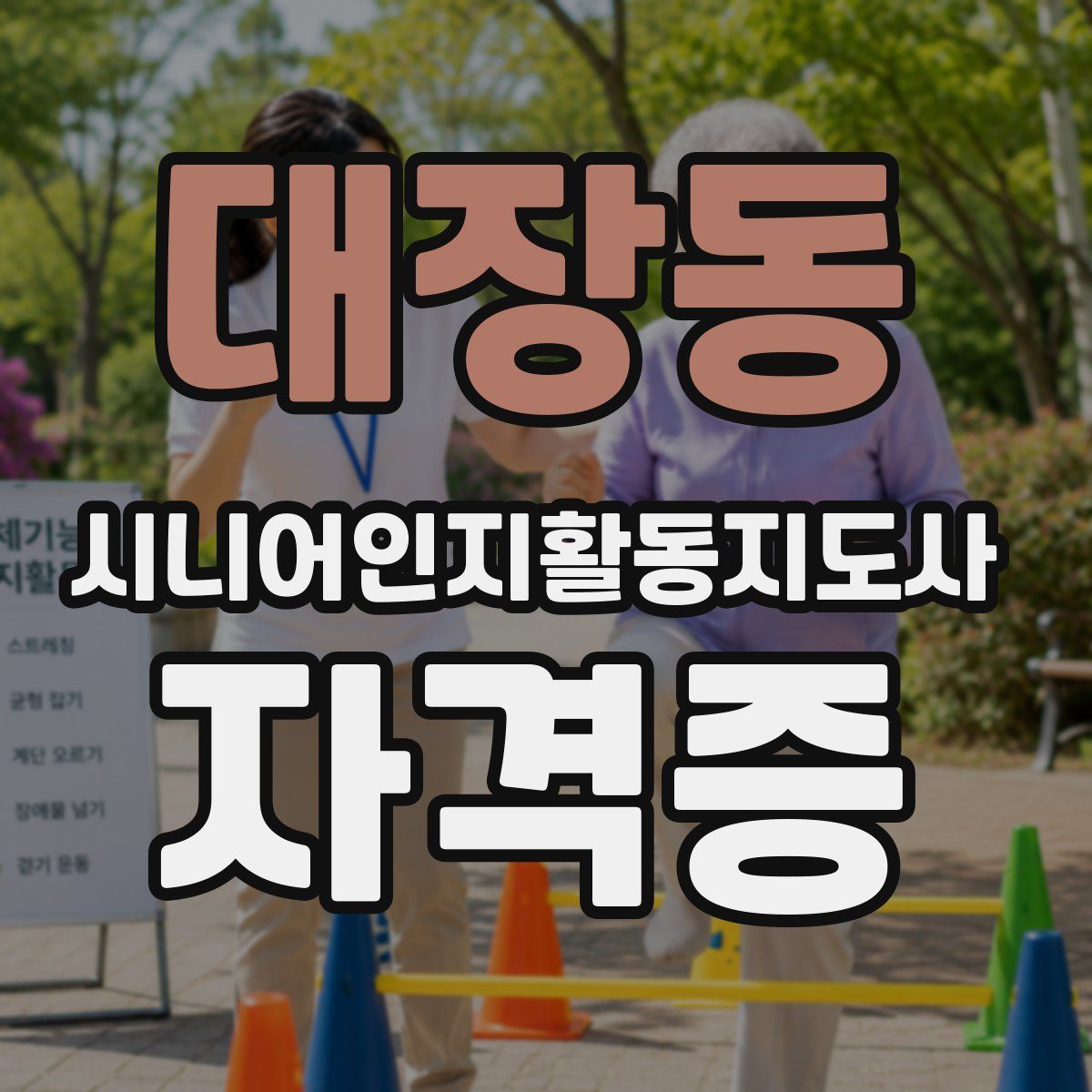대장동 시니어인지활동지도사 자격증