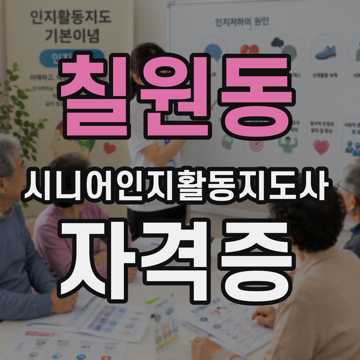 칠원동 시니어인지활동지도사 자격증