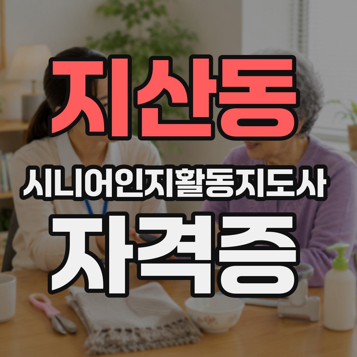 지산동 시니어인지활동지도사 자격증