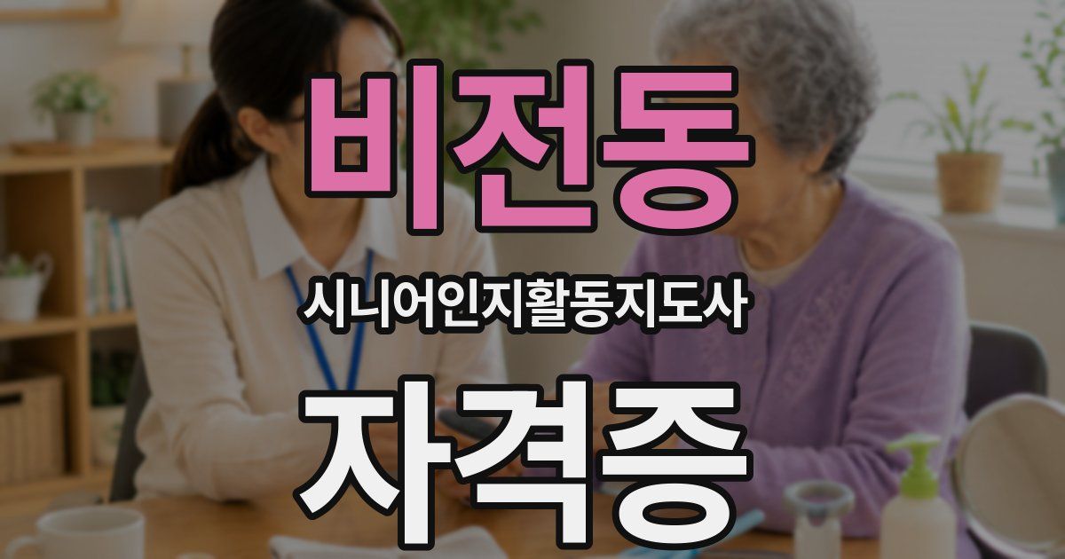 비전동 시니어인지활동지도사 자격증