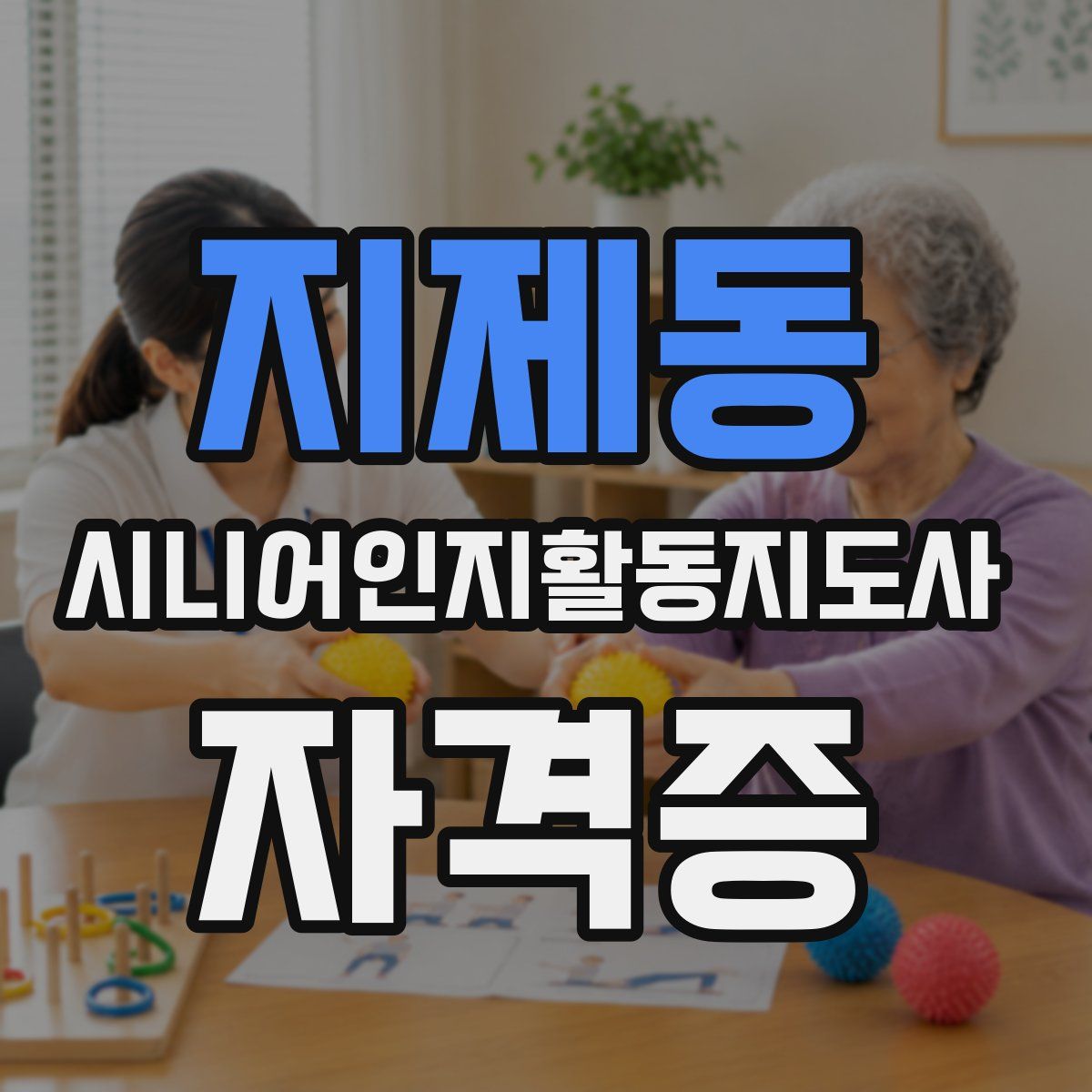 지제동 시니어인지활동지도사 자격증