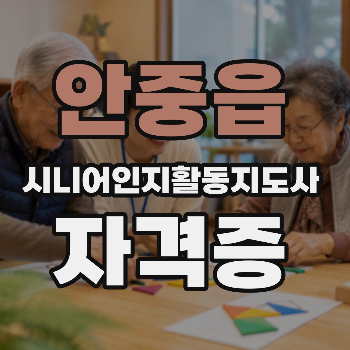 안중읍 시니어인지활동지도사 자격증