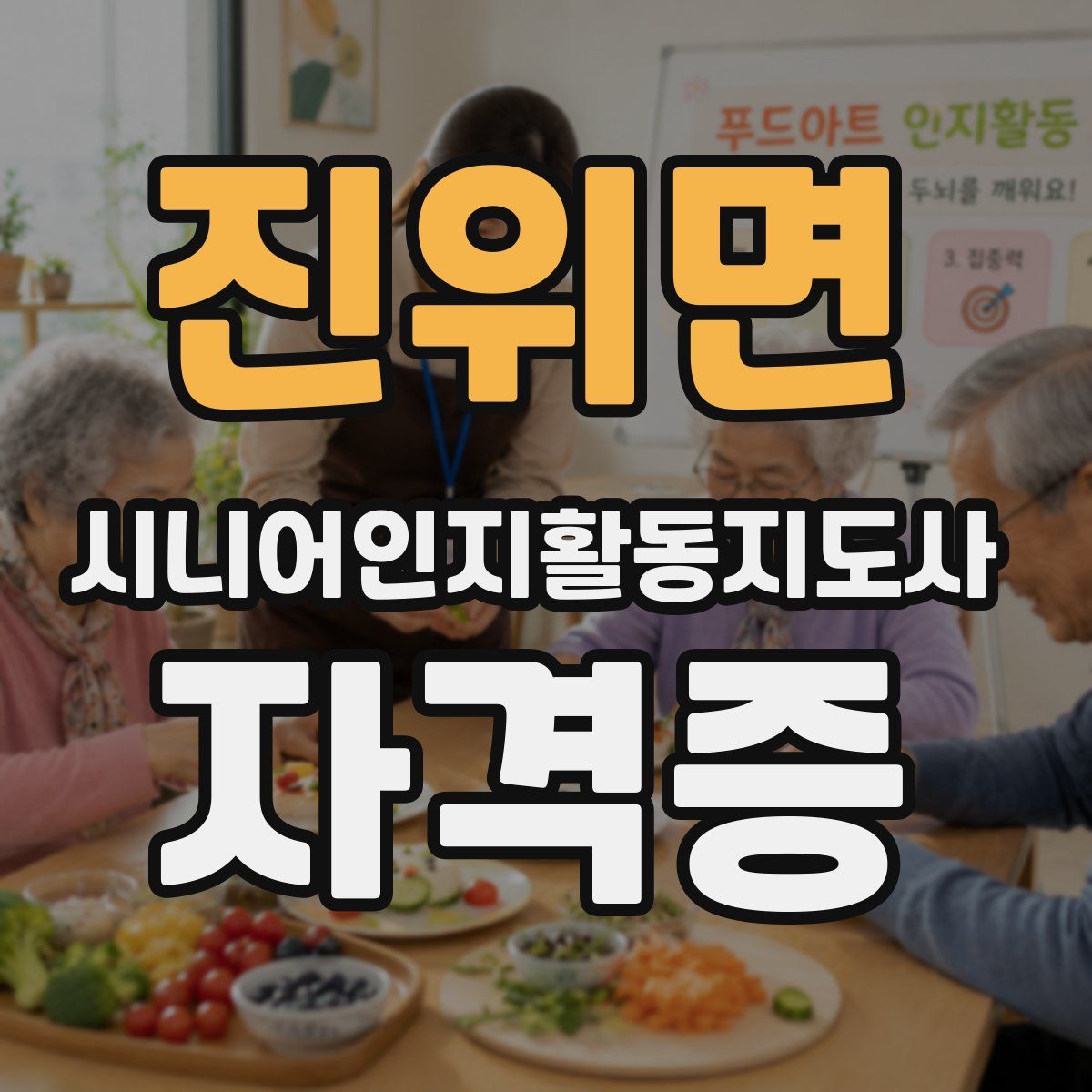 진위면 시니어인지활동지도사 자격증