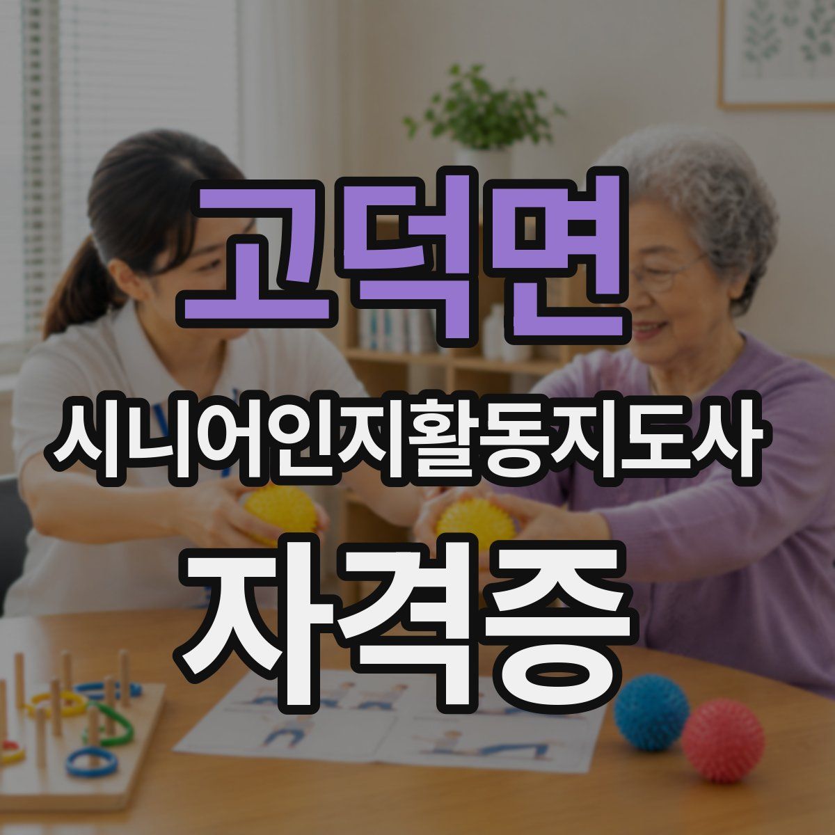 고덕면 시니어인지활동지도사 자격증
