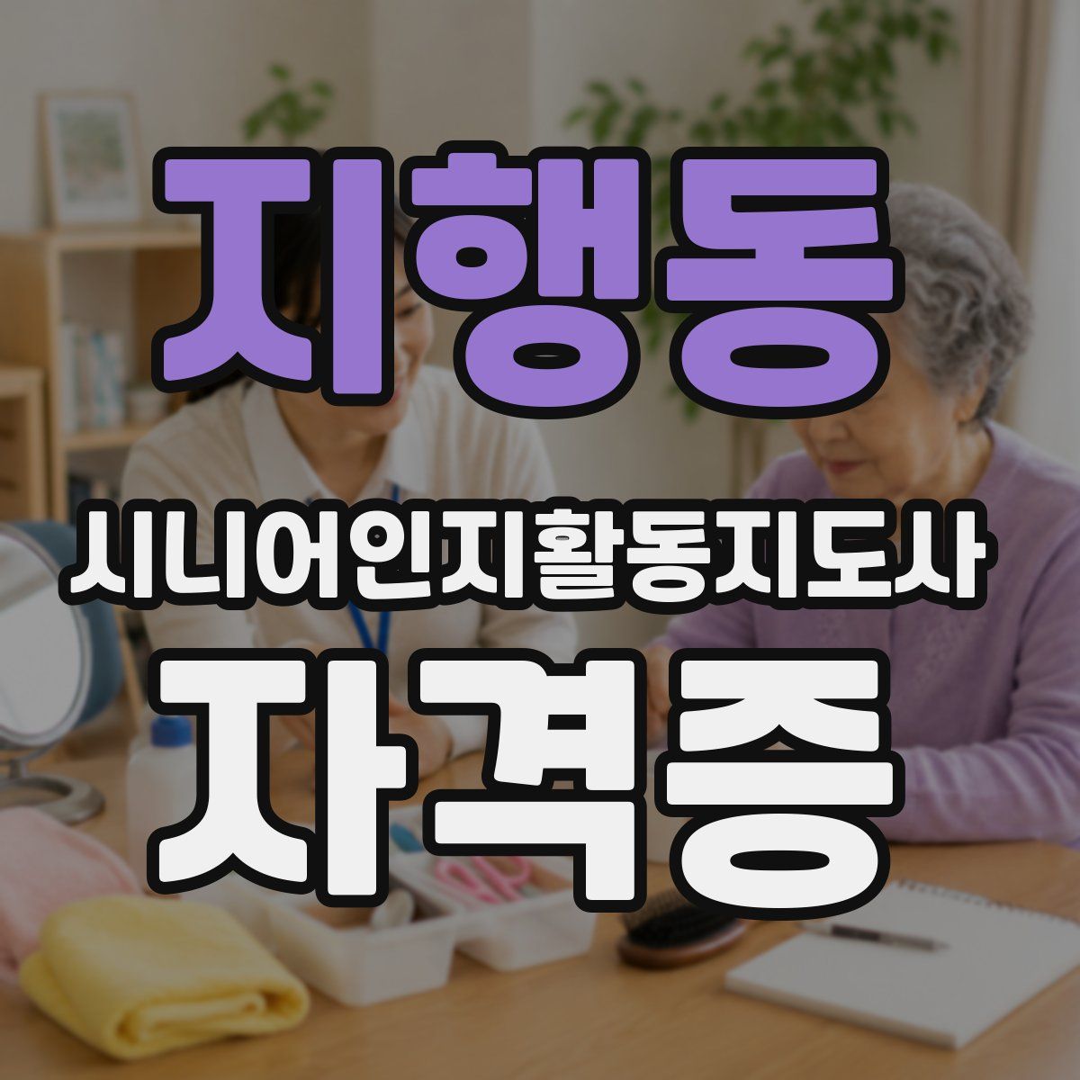 지행동 시니어인지활동지도사 자격증