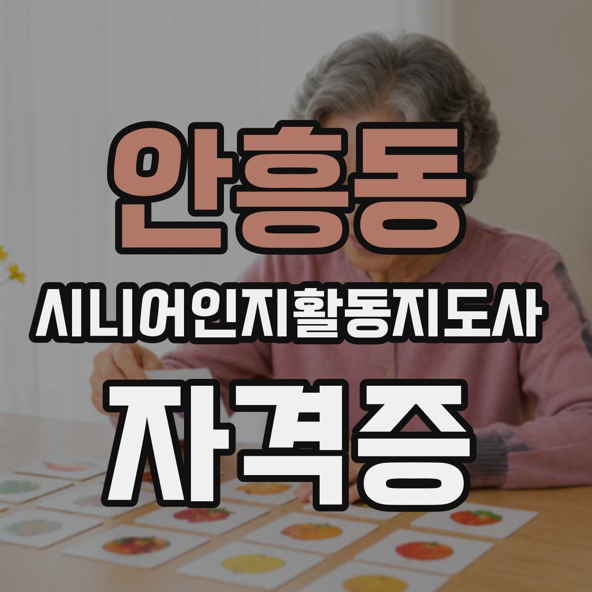안흥동 시니어인지활동지도사 자격증