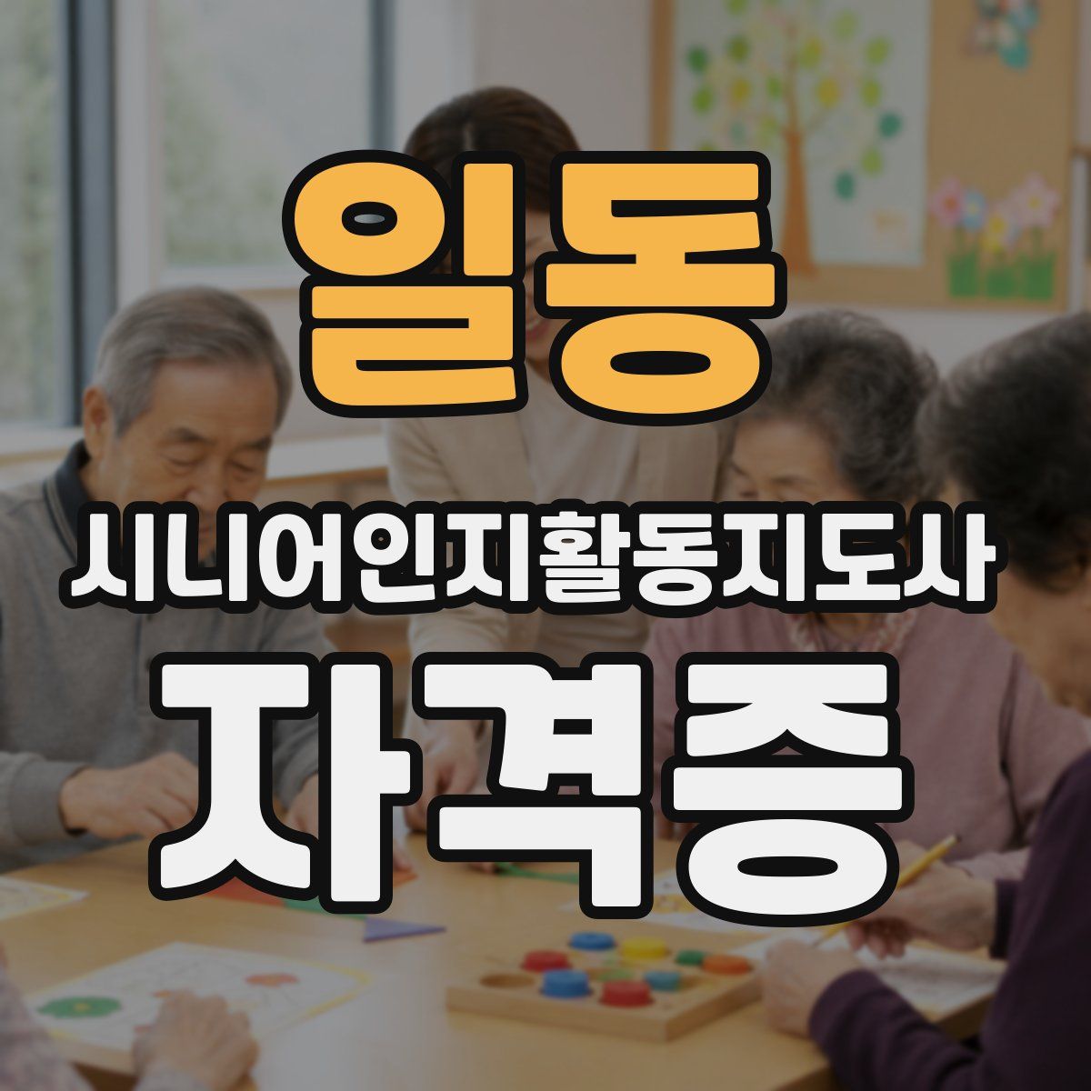 일동 시니어인지활동지도사 자격증